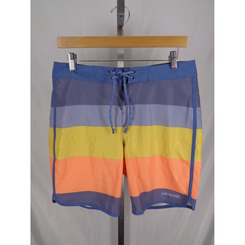 Patagonia Stripe Hydro Series Board Shorts Size 31 Swim Quick Dry